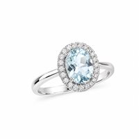 Anillo Polello Mujer in Oro blanco Acquamarina G3252BAC POLELLO